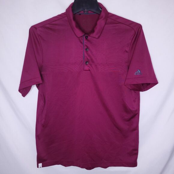Adidas Polo Shirt Mens Medium Purple Climacool Golf - Picture 1 of 12